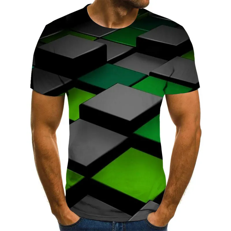 

T-shirt Children's clothing New 3D Diamond Square Men's Tshirts Fashion Comfortable Tshirt Short Sleeve Harajuku Hip Hop Tops