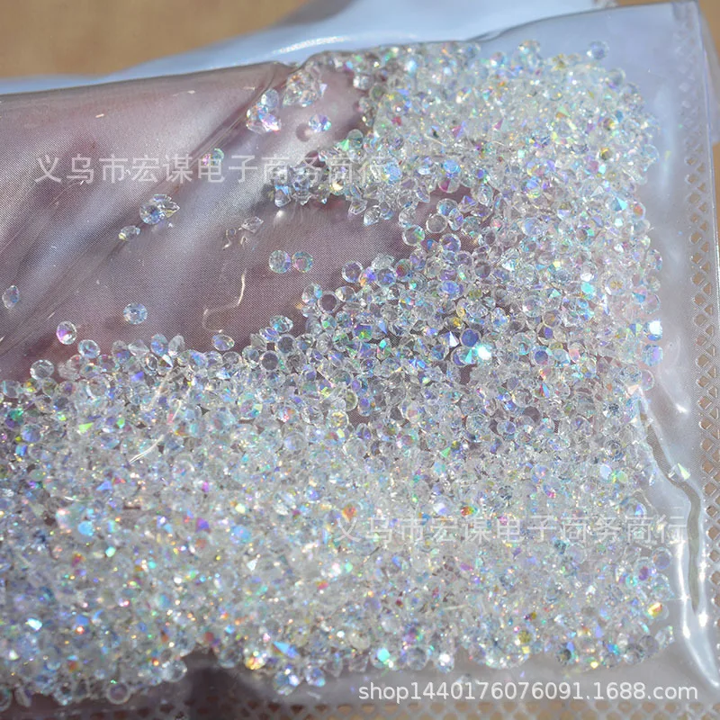 2 мм/Яркая Цветная дрель/кольцо с цирконовым покрытием/1000 шт блестки ПВХ плоские