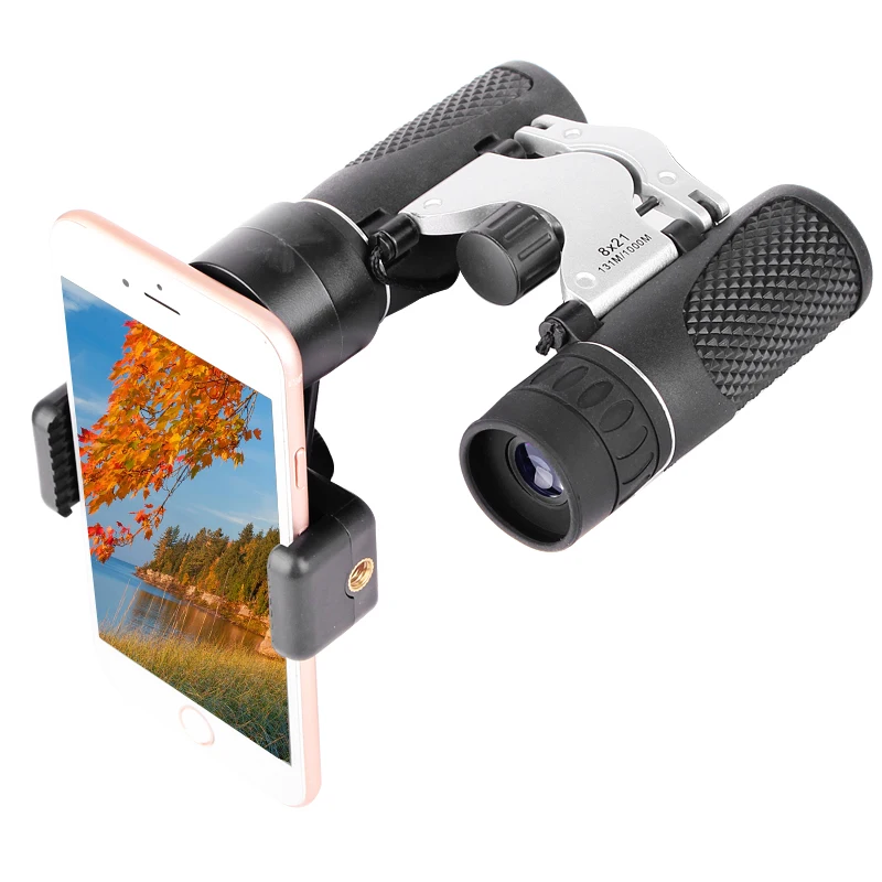 

Camping Waterproof Mini Telescope 8X21 Binoculars Professional Powerful Telescope with Phone clip For Outdoor Camping Sports