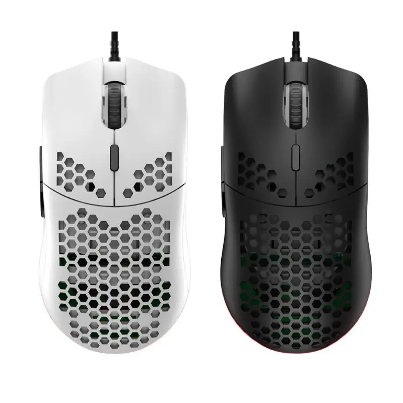 

Мышь M6 Hollow Honeycomb игровой с узором, легкая Проводная игровая мышь с RGB-подсветкой, 12000DPI, для любителей игр
