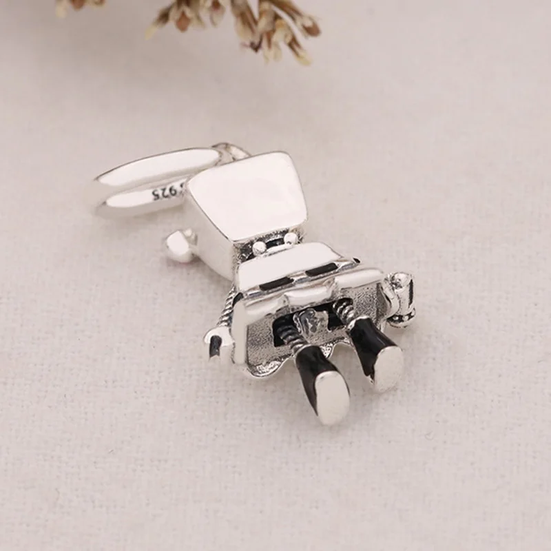 

100% 925 Sterling Silver Punk Band Little Bella Unicorn Bruno Pendant Fit Pandora Women Bracelet & Necklace Diy Jewelry