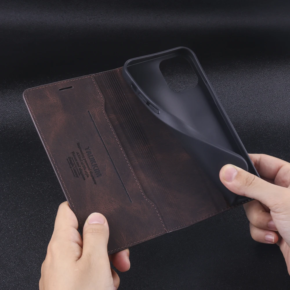 

Leather Wallet Case For iPhone 11 12 Pro Max 12 Mini X XR XS Max SE2020 6 6s 7 8 Plus Shockproof Magnetic Protection Wallet Case