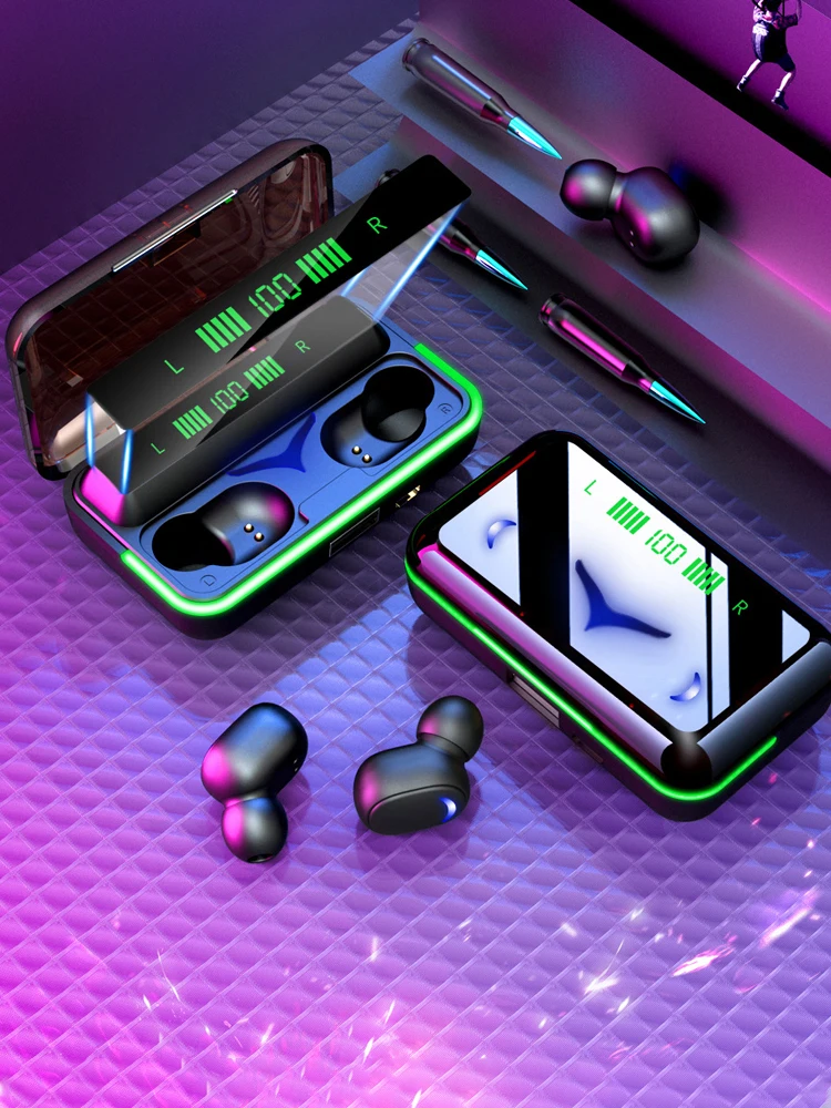 Bluetooth-наушники TWS с зарядным футляром 5 1 мА ч 9D стерео | Электроника