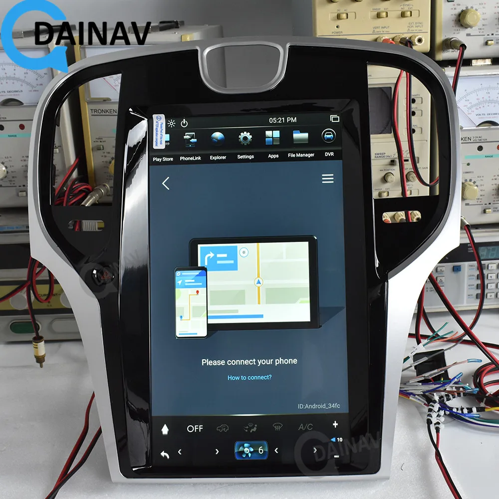 Автомобильный мультимедийный плеер PX6 в стиле Tesla 13 3 дюйма GPS для chrysler 300 2013