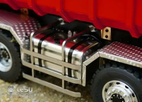 LESU RC малярный самосвал рулон вкл/выкл грузовик 1/14 масштаб MAN TGS 8*8 гидравлический подъемный звук с пультом дистанционного управления краска ing Red