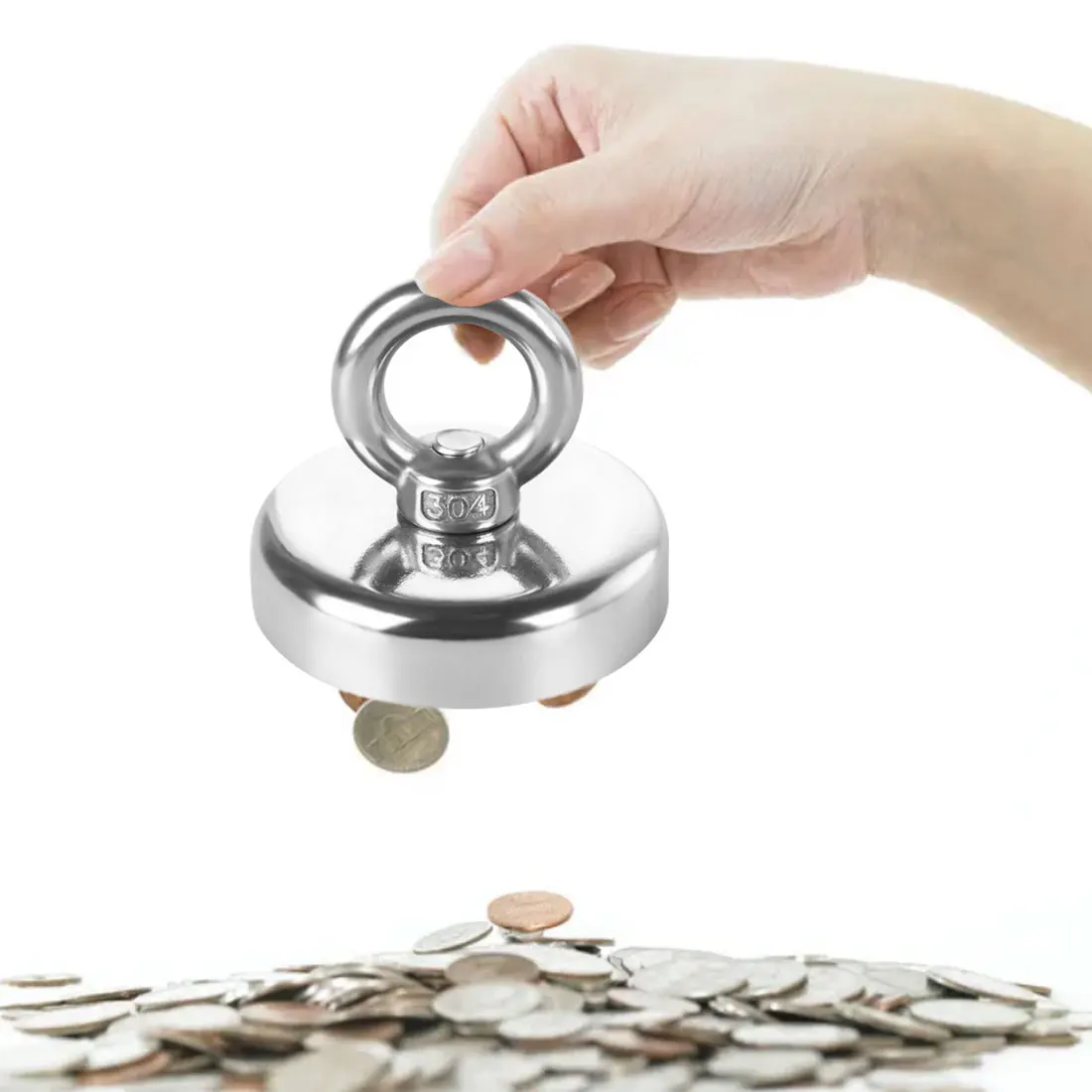 

Strong Neodymium Magnet Double Side Search Magnetic hook Super Power Salvage Fishing Magnetic Stell Cup Holder tool