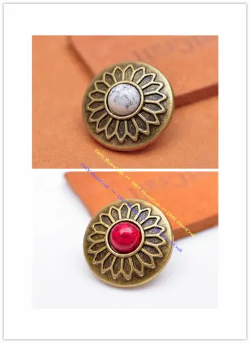 7X смешанные цвета латунный цветок кожевенное ремесло седло головной убор