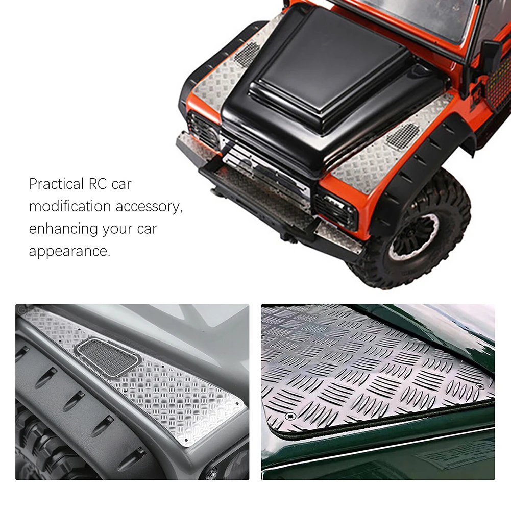 

Silver Metal RC Skid Plate Sides Upgrade Appearance Accessories for Traxxas TRX4 1/10 RC Crawler Model Upgrade Parts