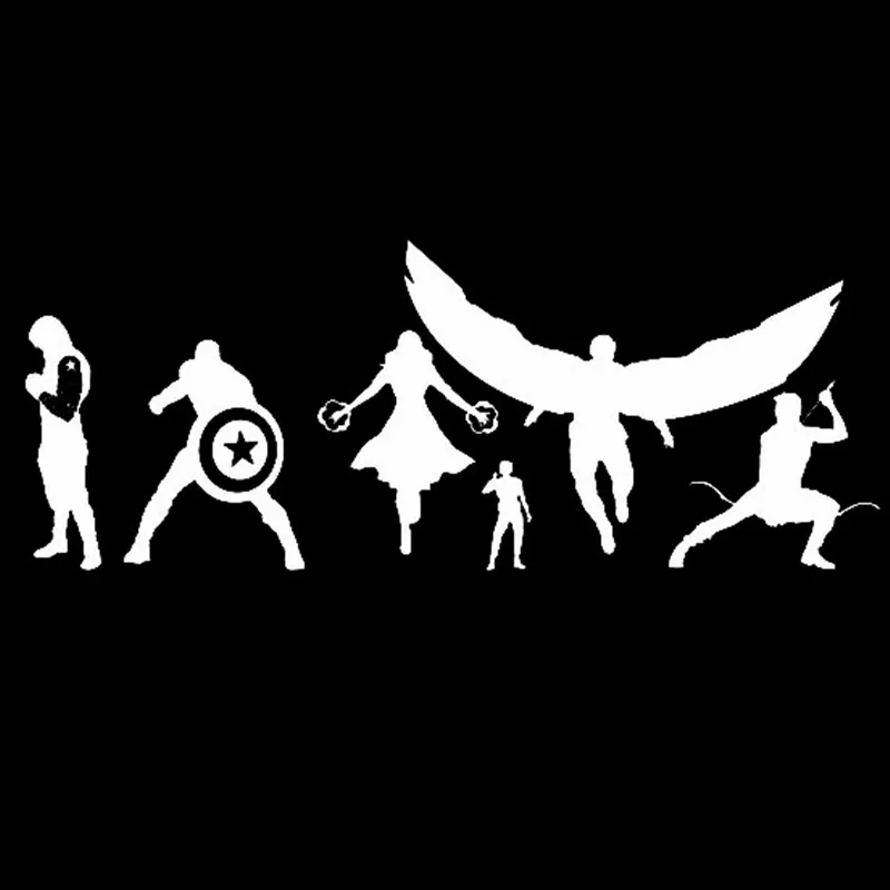 SLIVERYSEA Супергерой наклейки на семейный автомобиль виниловый Стайлинг автомобиля