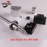 sfu1605 ballscrew set 16mm ball screw sfu1605 end machinedrm1605 single ball nut bk12 bf12 end support coupler