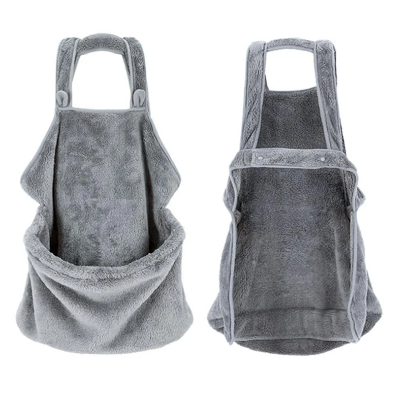 

Pet Cats Puppies Carrying Bag Coral Fleece Portable Apron for Cats Small Dogs Anti-sticky Fur Pet Warm Fleece Sleeping Bag