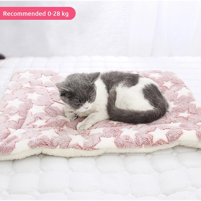 

Dog Bed Pet Cushion Blanket Soft Fleece Cat Cushion Puppy SofaPads Winter