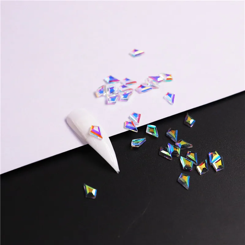 10 шт./лот Маленькие стразы в форме стрелы для дизайна ногтей плоские камни 3D