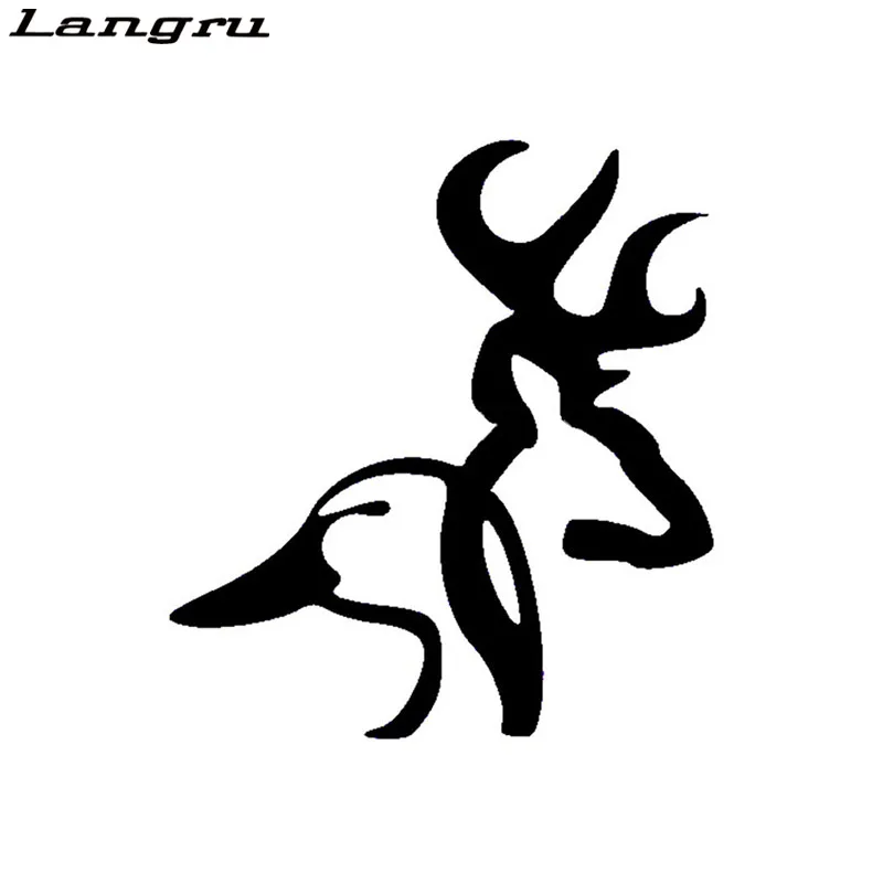 Langru 13 6*15 см Коричневый Олень утка Автомобильная наклейка Мультяшные