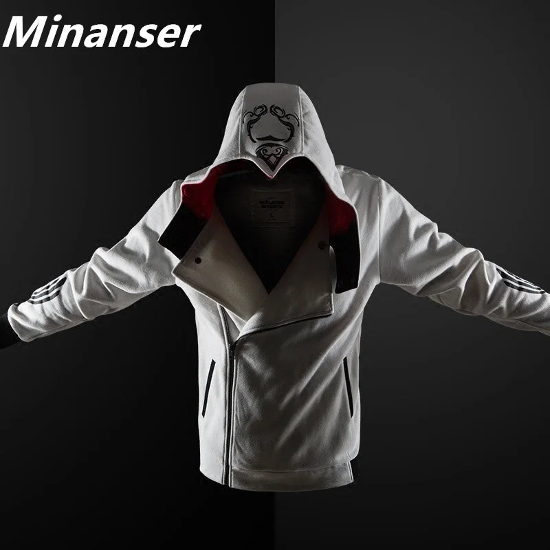 Мужская толстовка с капюшоном Assassins Creed Готическая Толстовка длинным рукавом и