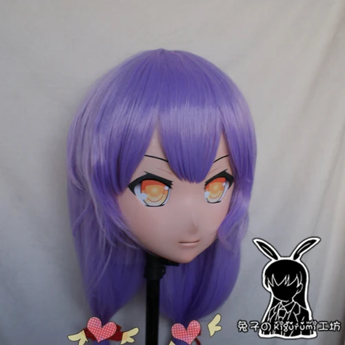 

(Rabbit 100) Resin Cross dress Pretty Girl Head BID Doll Mask Japanese Anime Kigurumi Mask Cosplay with Wig