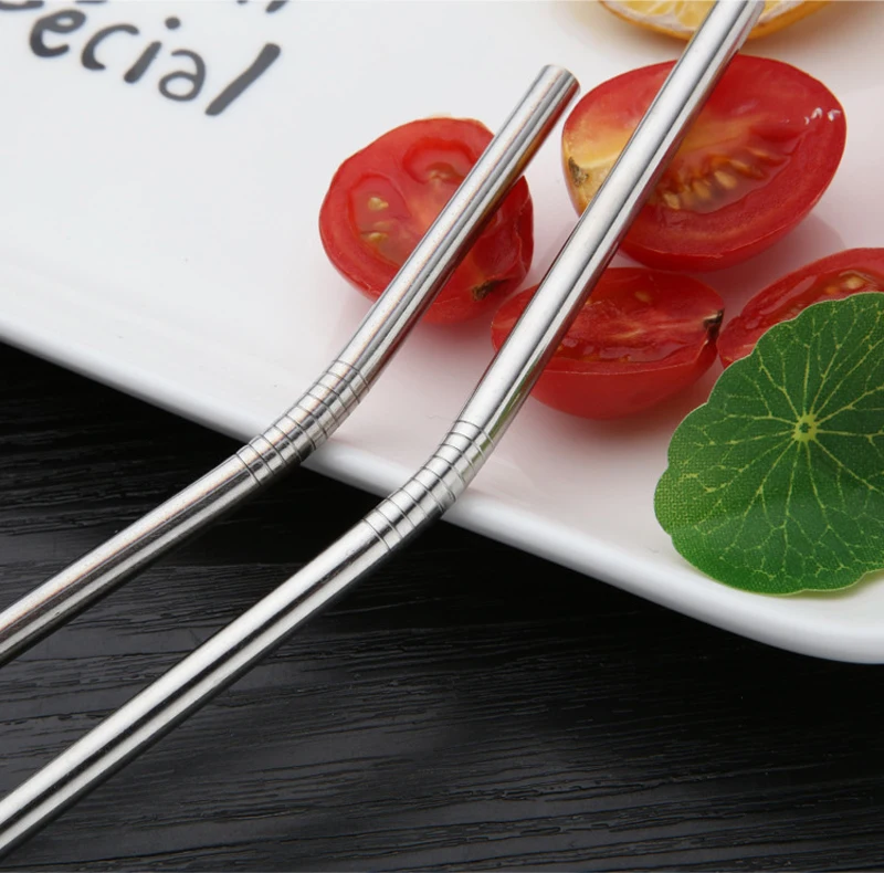 4 шт./компл. Нержавеющая сталь соломенная шляпа с чистящая щетка многоразовые