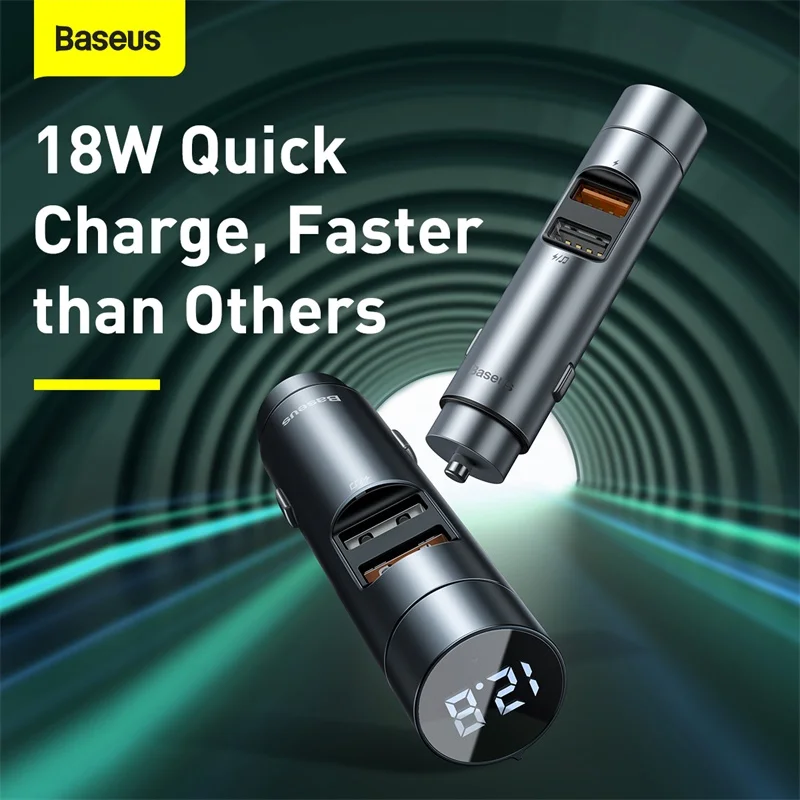 Автомобильный fm-передатчик Baseus Bluetooth 5 0 комплект громкой связи модулятор