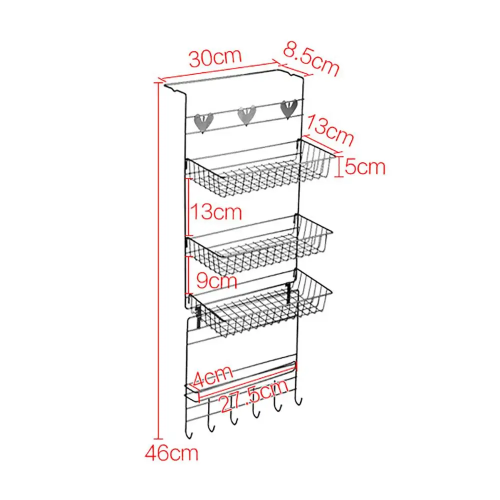 Железная кухонная полка-органайзер подвесная рефрижератор шкаф для хранения