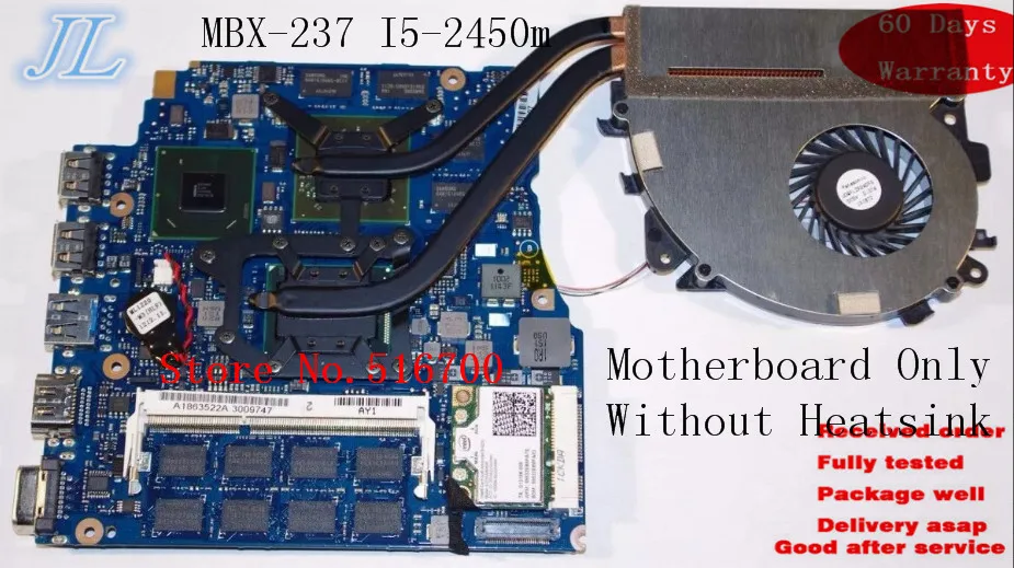 Материнская плата только без функции тестирования радиатора для Sony Vaio Pcg41412l Vpcse2mfy