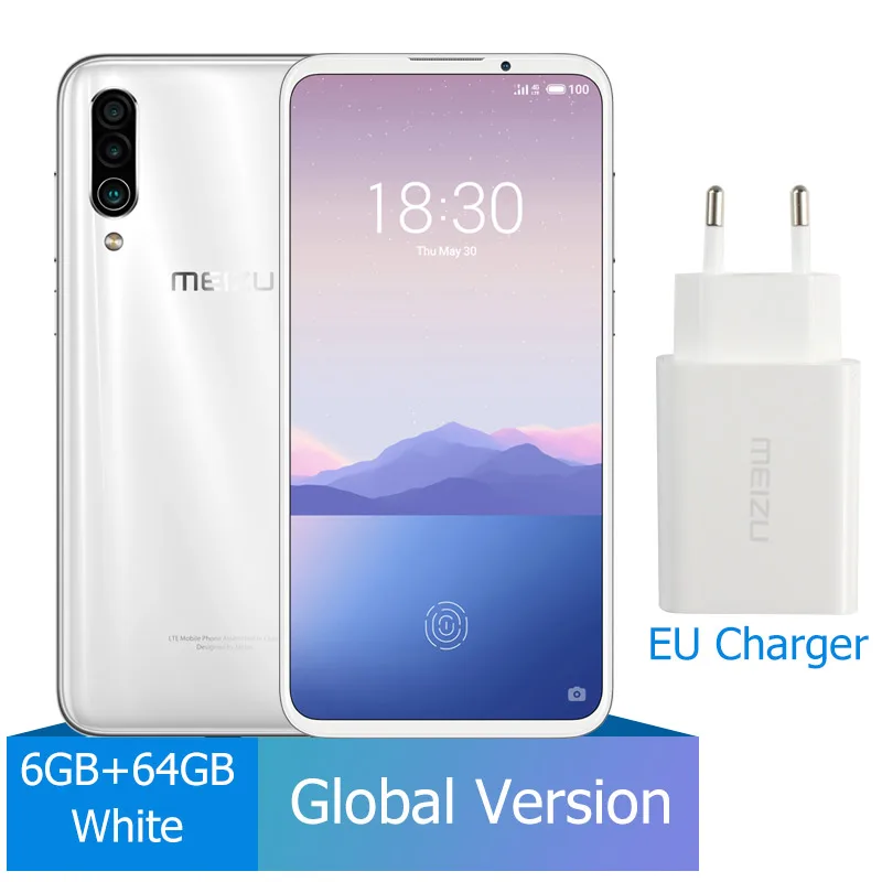 Meizu 16xs s глобальная версия Meizu16xs 6GB 64GB Смартфон Snapdragon 675 Octa Core 48MP Тройная камера Android телефон Быстрая зарядка - Цвет: 64G White