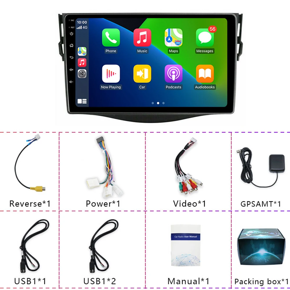 Автомобильный android gps-навигатор плеер для Toyota RAV4 Rav 4 2001-2006 2007 2008 2010 2011-2012 2DIN
