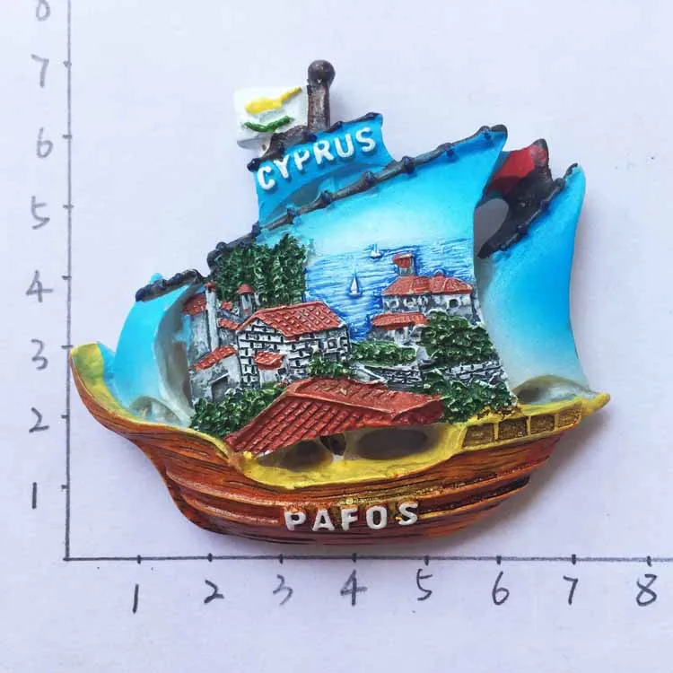 Магнит на холодильник с 3d смолой Кипре туристический сувенир магнитная ремесло