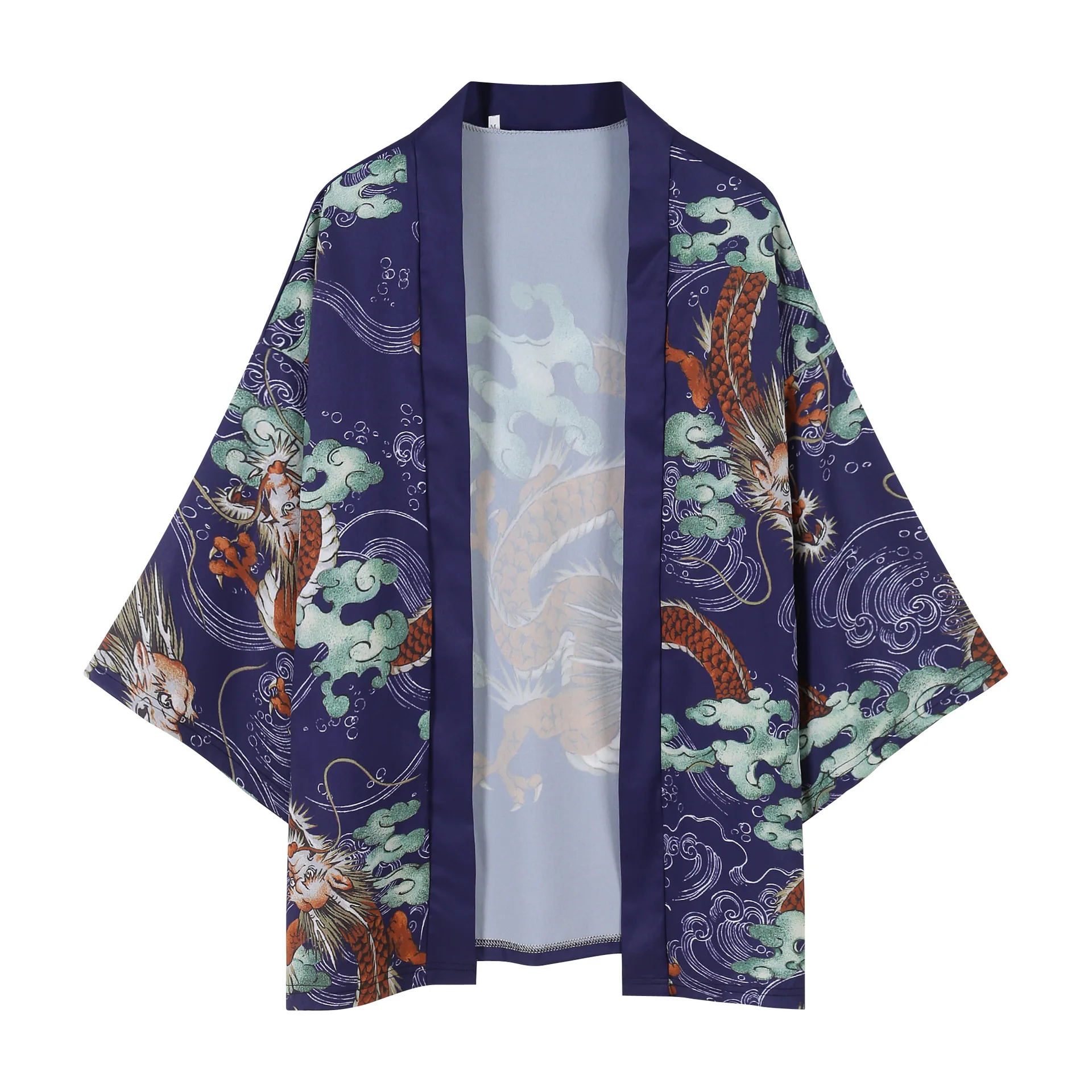 Юката с китайским драконом для мужчин и женщин модный кардиган свободная блузка