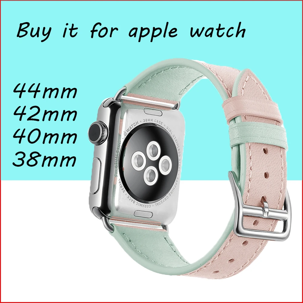 Кожаный ремешок для Apple Watch watch 5 4 3 2 1 44 мм 40 iwatch 38 42 кожаный часов ремень