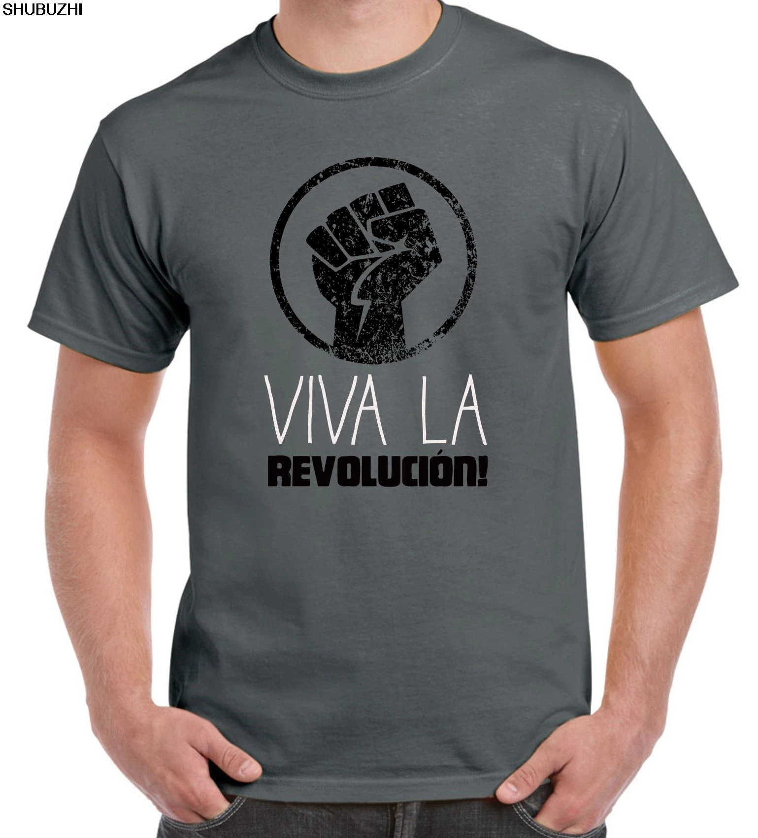 Футболка Viva La Revolution с изображением Куба Мужская футболка надписью Che Guevara Marx