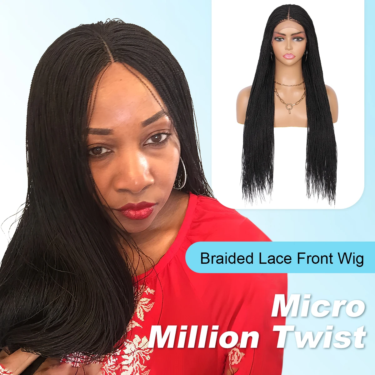 Olymei синтетические кружева передние микро миллион твист плетеные женские черные