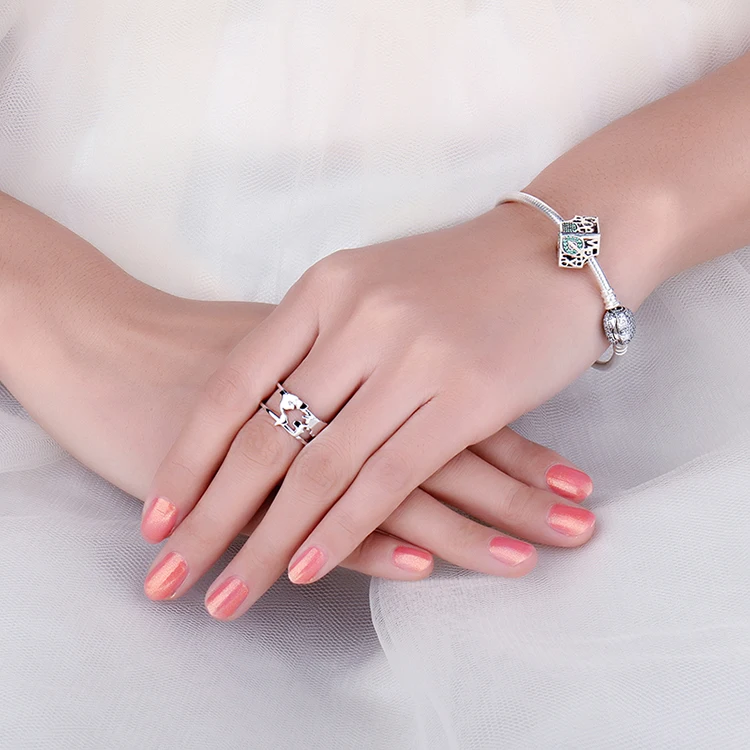 JewelryPalace зеленый кубический цирконий смешанные буквы полые зубчатый коробка Шарм бисера Fit браслет 925 пробы серебро для женщин