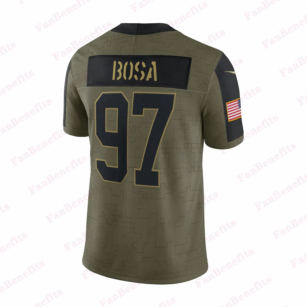 

Limited Olive 49ers мужской футбольный плеер Garoppolo Rice Kittle Bosa Трикотажные изделия с индивидуальным стежком футболка для фанатов 2021