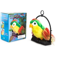 22cm electric talking parrot toy cute speaking record repeats waving wings electronic bird stuffed plush toy kids birthday gift