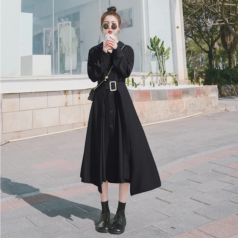 

Женское Деловое платье с длинным рукавом, черное/зеленое элегантное приталенное Повседневное платье во французском стиле, весна-осень