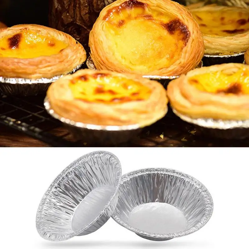 Новинка 100 шт. одноразовая алюминиевая фольга Tart Pan мини кастрюля блюдо для