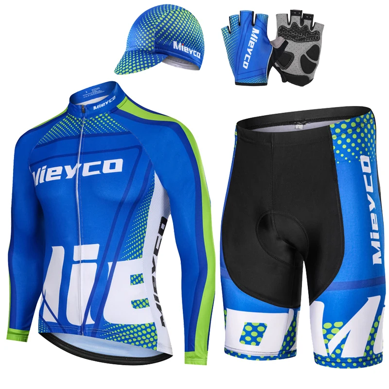 

Cycling Jersey Long Sleeve Shorts Bicycling 5D MTB Clothing Sport Man Tights Ropa Ciclismo Maillot Bike Wear Suits With Shorts