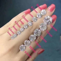 10pcslot 3 525mm round shape loose cz stone white color aaaaa cubic zirconia synthetic beads for jewelry diy stone