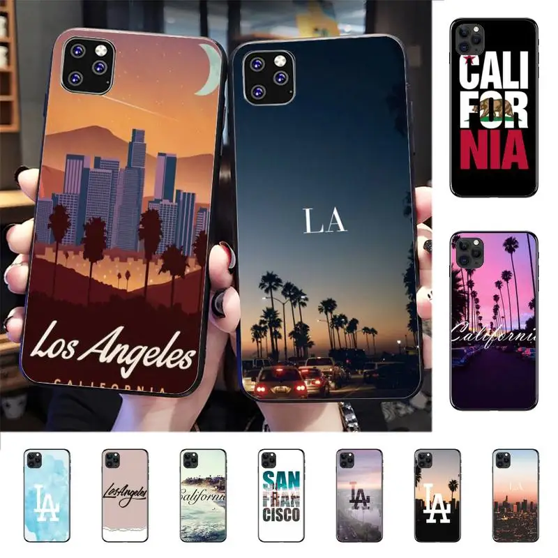 Дорожный Чехол для телефона Los Angeles California iphone 13 8 7 6 6S Plus X 5S SE 2020 XR 11 12 mini pro XS MAX |