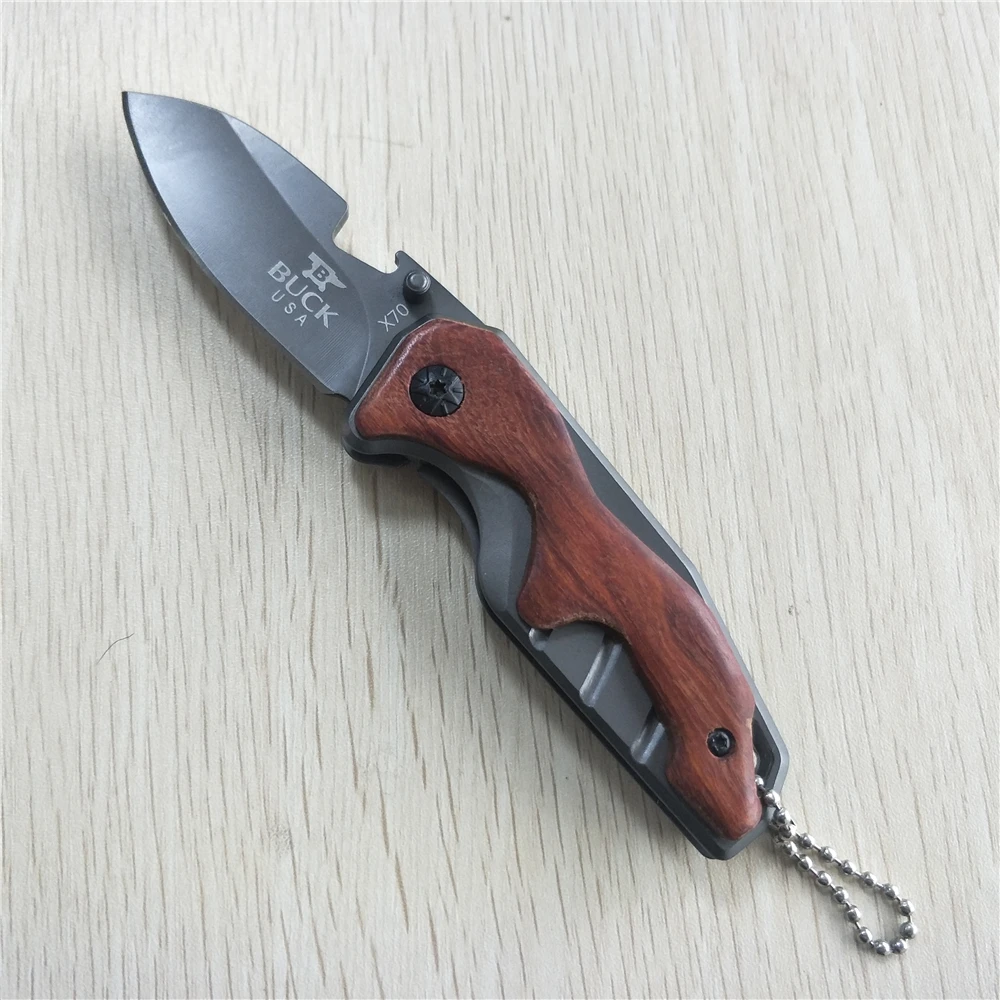 Тактический 55HRC Твердость 3CR13MOV лезвие сталь + куриное крыло с деревянной ручкой