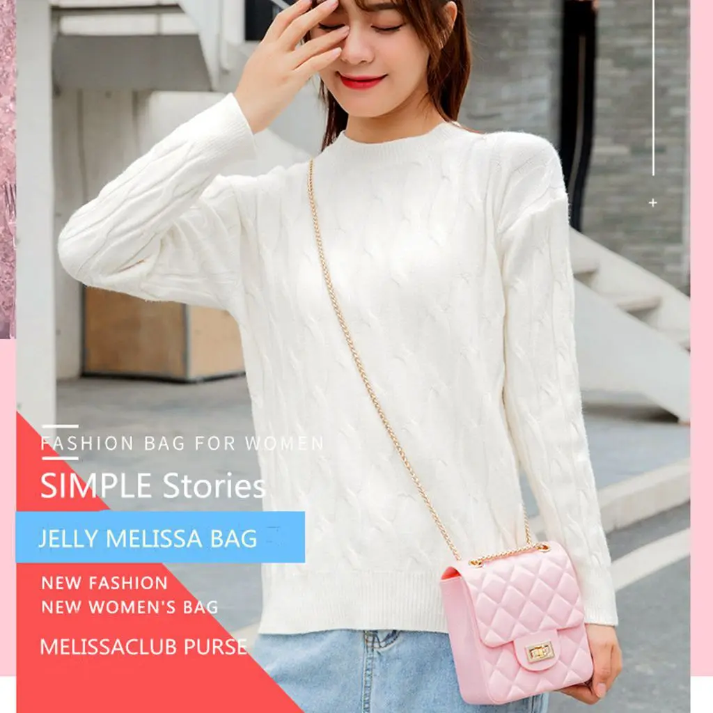 

Jelly Melissa Club Women Handbags 2021 Summer New Style Diamond Little Bag Diagonal Purses and Handbags Luxury Designer