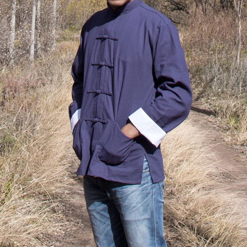 

Tangsuit Vintage Male Clothes Chinese Style Shirt Cheongsam Top Traditional Chinese Clothing for Men Wutang Hanfu Ethnic