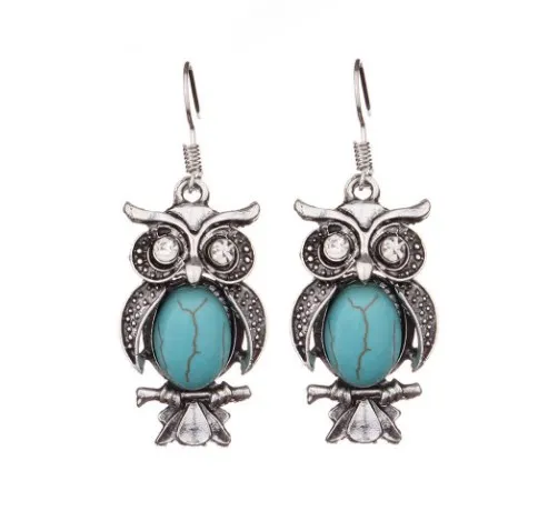 Женские серьги с бирюзовым бриллиантом 1 пара 15 мм | Украшения и аксессуары