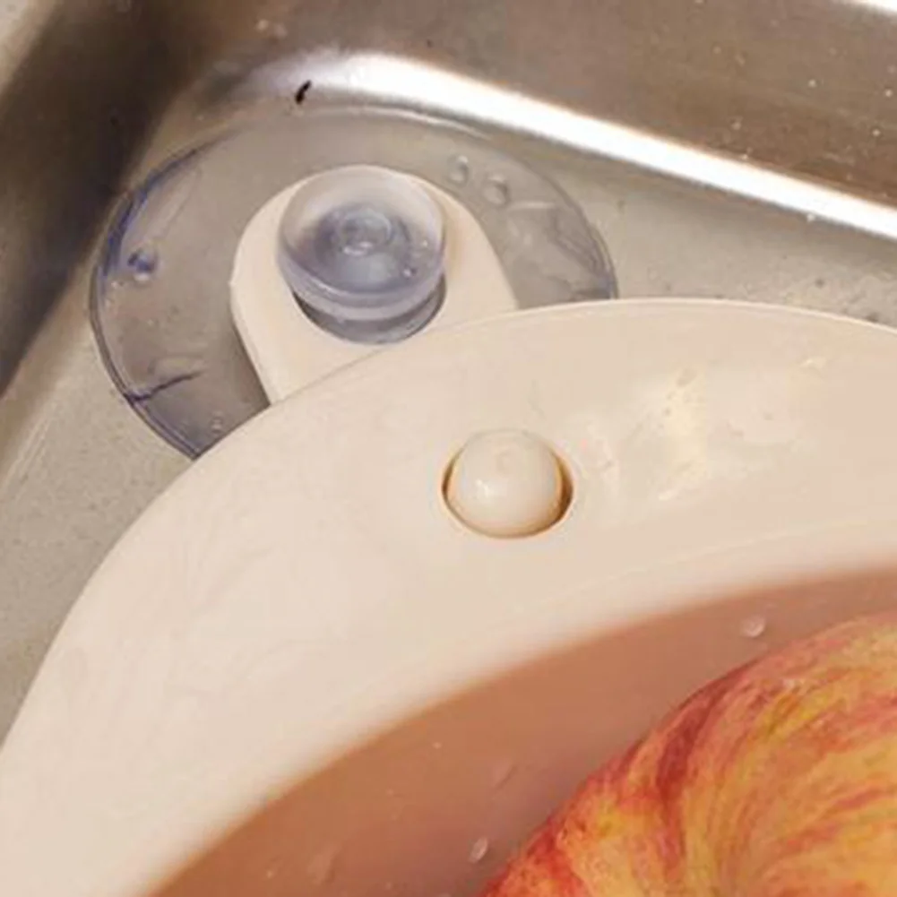 Кухонная треугольная раковина корзина для слива присоска держатель Органайзер