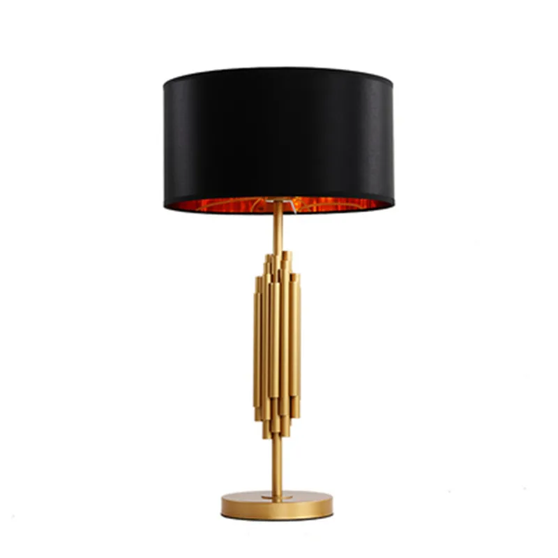 Популярная Золотая Настольная лампа с искусственными элементами детский