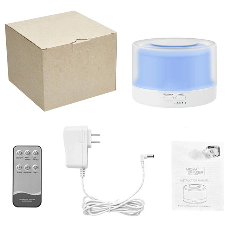 

Air Humidifier Electric Aroma Diffuser Mist Oil Aromatherapy Wood Grain Mini Have 7 LED Light For Home Office Mist Maker Quie