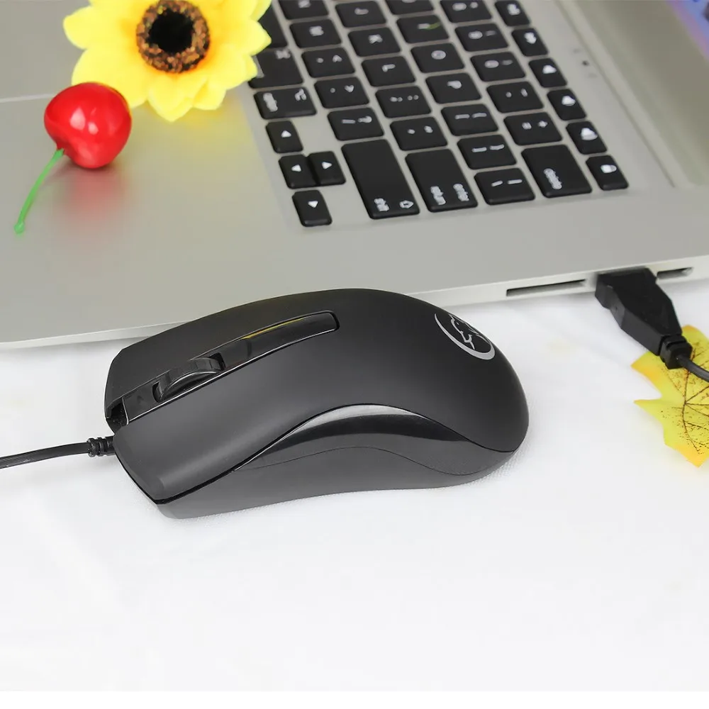 

YWYT Wired Optical Mouse 2400 DPI 3 Mute Button Gaming Mouse Home Office Ergonomic USB Mice for Windows PC Laptop Desktop
