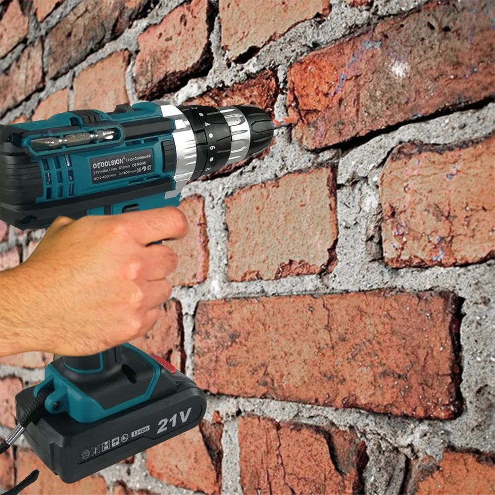 Новый 21 в ударный Мини дрель молоток Электрический Электроинструмент