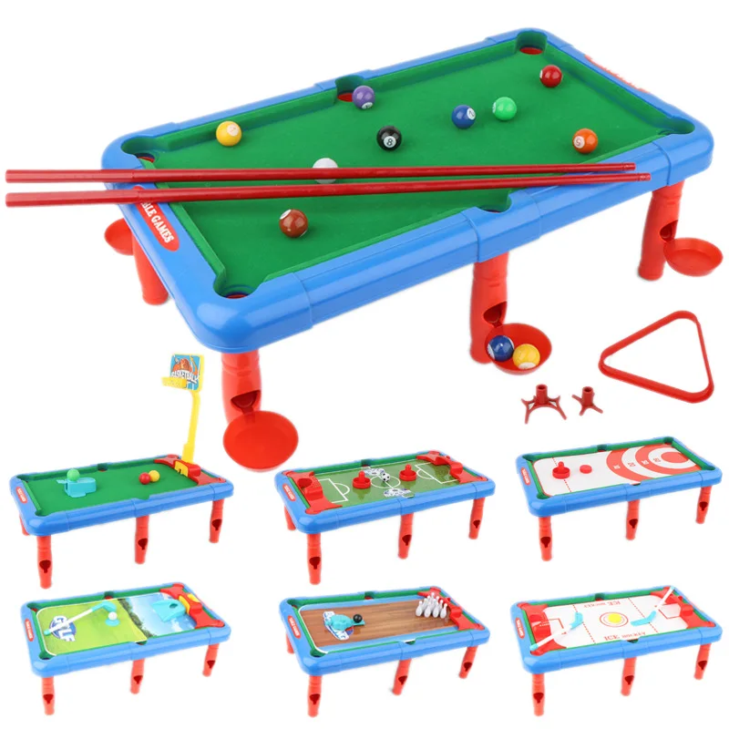 

7 in 1 Billiard Toy Table Billiard Multifunctional Pool Table Parent-Child Interaction Parent Child Interaction Toy