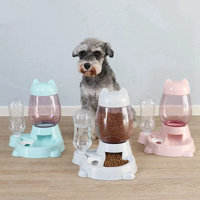 

2 IN 1 528ML Cat Water Bottle 2.2L Food Feeder Dispenser Automatic Dog Cats Drinking Bottles Feeding Bowl Dispensers Pet Supplie